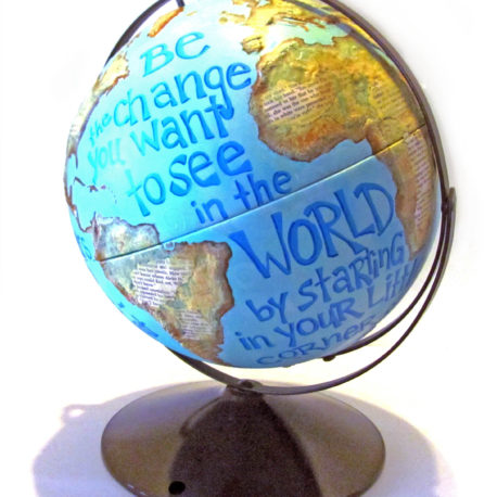 Globe painted