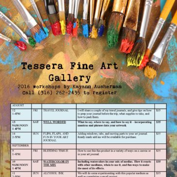 Upcoming Workshops at Tessera Fine Art Gallery