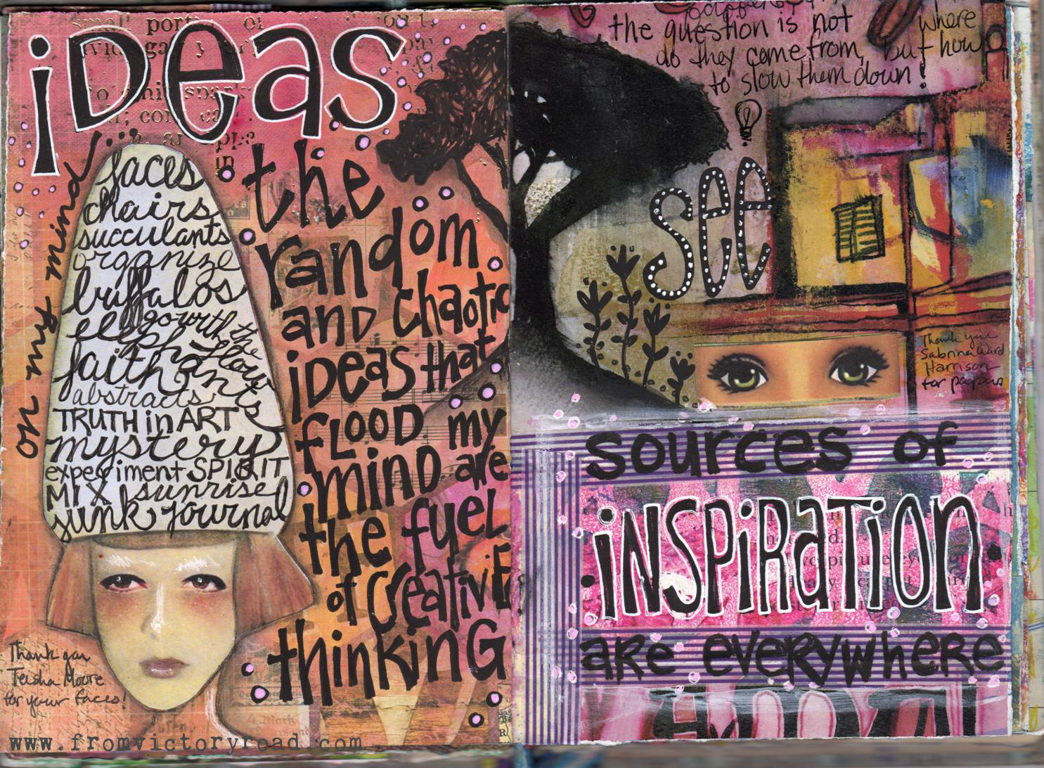 Junk Journal spread 22 – From Victory Road