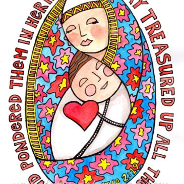 Mother and Child Free Scripture Coloring Page